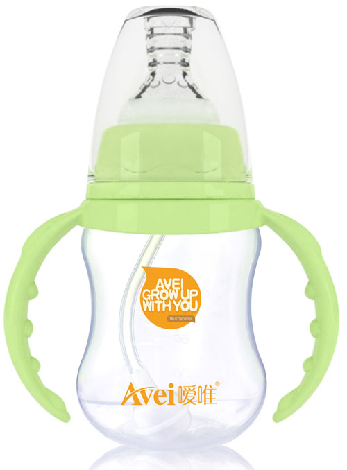 噯唯標(biāo)準(zhǔn)口徑帶柄自動PP奶瓶(150ml)