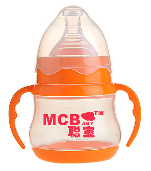 聰寶寬口葫蘆型硅膠奶瓶