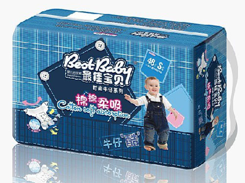 寶貝時尚牛仔紙尿褲S碼48片