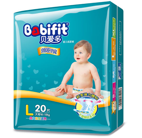 貝愛多超級干爽紙尿褲L碼20片中包裝