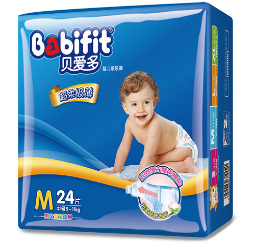 貝愛多超柔極薄紙尿褲M碼24片中包裝