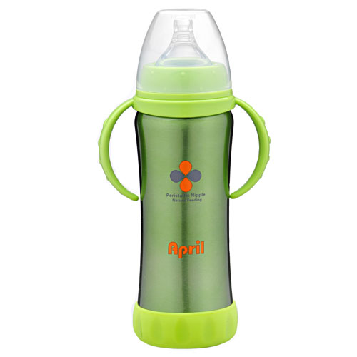 愛普麗不銹鋼保溫奶瓶210ml綠色