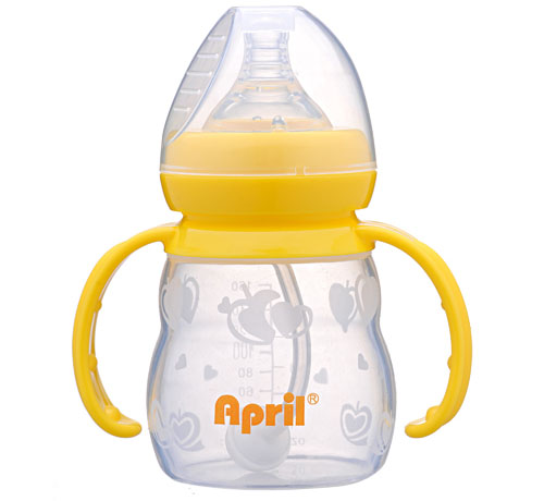 愛普麗硅膠奶瓶160ml黃色
