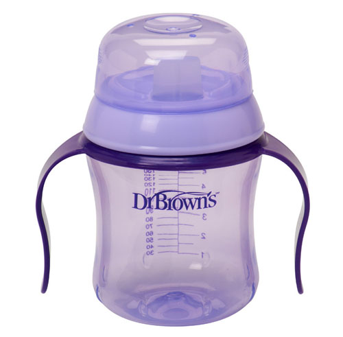布朗博士6安士軟吸嘴學飲杯紫色