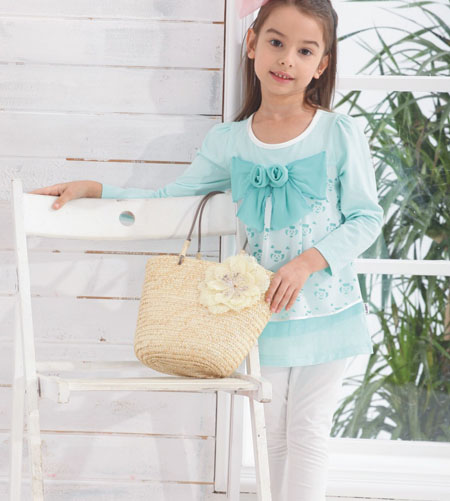 威斯米甜美襯衫藍色春