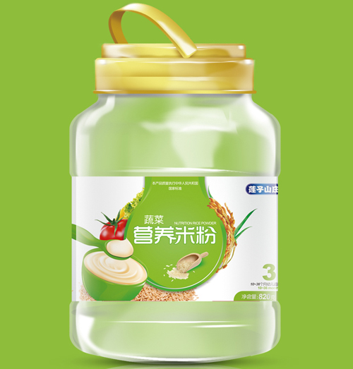 蓮子山莊蔬菜營養(yǎng)米粉3段桶裝