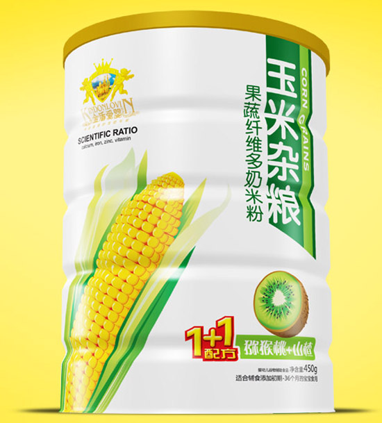 金盾愛(ài)嬰獼猴桃山楂玉米雜糧奶米粉鐵聽(tīng)