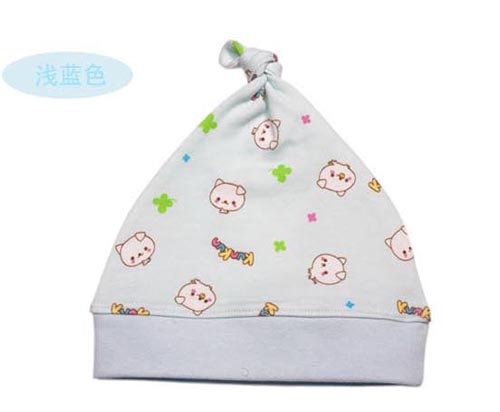 KUNKUN嬰兒用棉質(zhì)帽子淺藍色