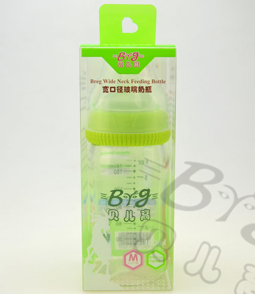 貝兒高寬口徑玻璃奶瓶160m包裝品