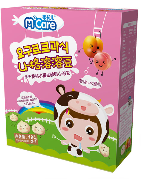 米卡兒凍干黃桃水蜜桃酸奶小溶豆