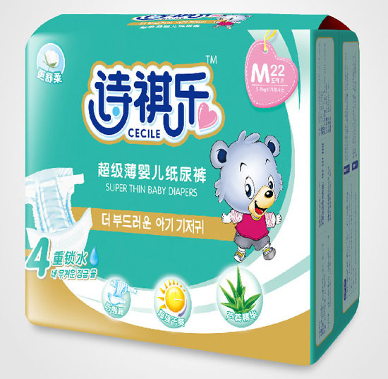 詩(shī)祺樂(lè)超級(jí)薄嬰兒紙尿褲M碼