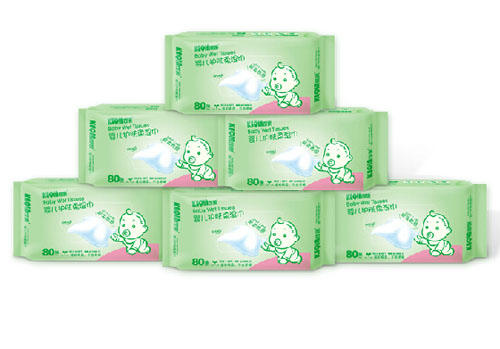 可親嬰兒護(hù)膚柔濕巾80抽6包超值套裝