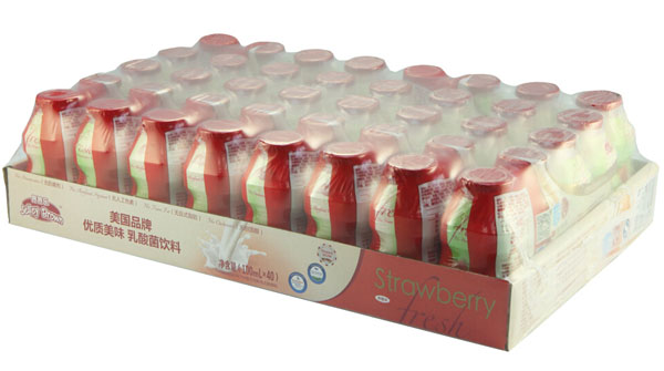 界界樂(lè)草莓味乳酸菌飲料40瓶裝