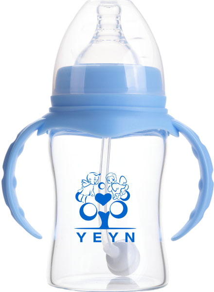 優(yōu)兒優(yōu)女150ml寬口有柄自動高硼硅玻璃奶瓶