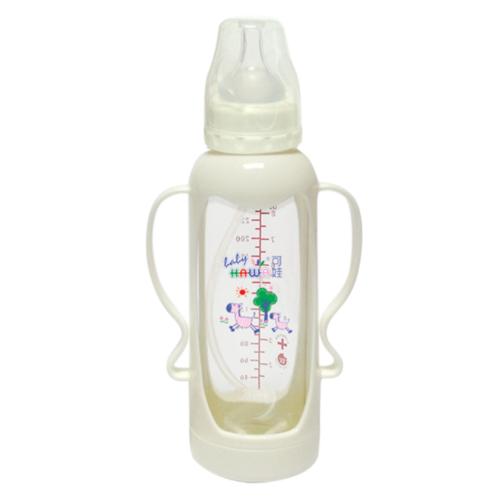 可娃標口徑防摔晶鉆玻璃奶瓶240ML