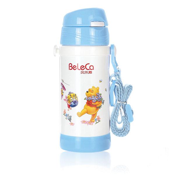 貝樂嘉藍(lán)色卡通保溫環(huán)保水壺