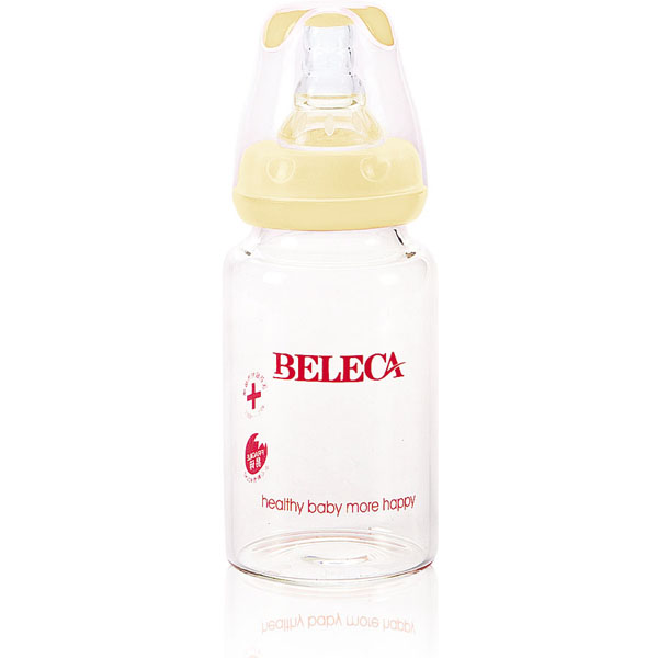 貝樂嘉黃色無柄晶鉆玻璃奶瓶