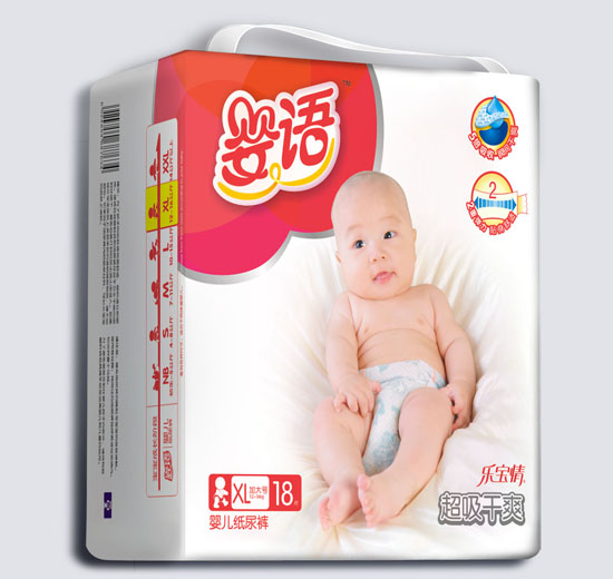 嬰語(yǔ)超吸干爽嬰兒紙尿褲XL碼18片