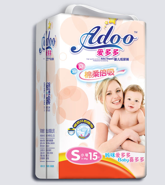 愛多多棉柔倍吸嬰兒紙尿褲S碼15片