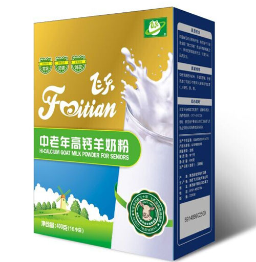 飛天中老年高鈣羊奶粉400g盒裝