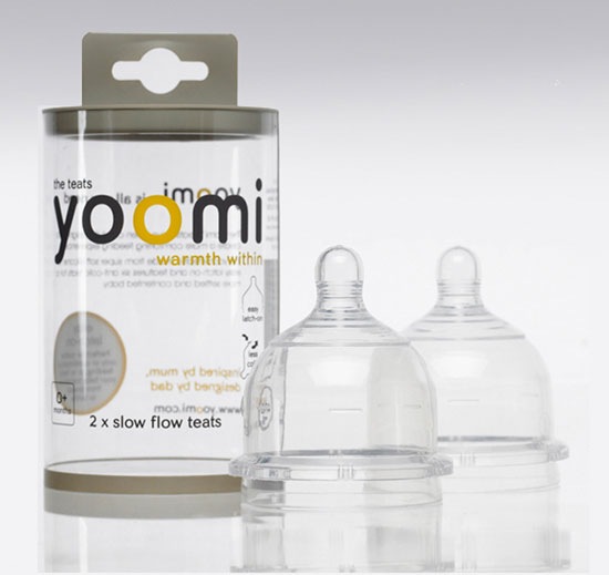 yoomi仿母乳防脹氣硅膠奶嘴2個(gè)裝慢流