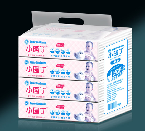 小園丁嬰兒親膚專用棉爽巾4連包