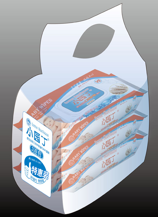 小園丁原生谷胚口手護(hù)膚濕巾80片裝3連包