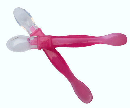 晶瑩硅膠感溫變色勺