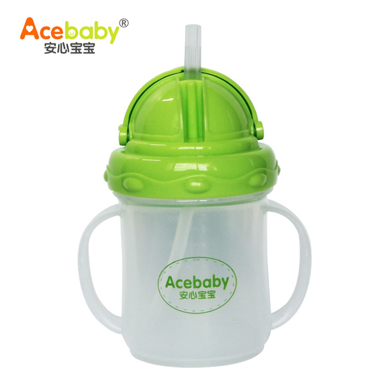 安心寶寶200ml廣口熊仔學飲杯綠色