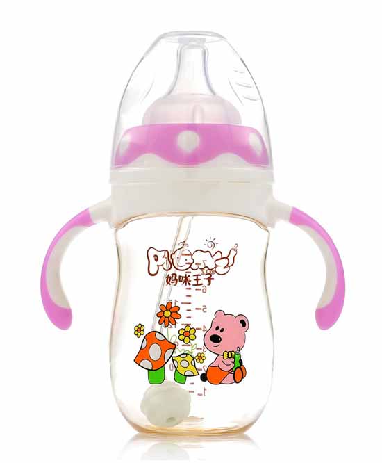 媽咪王子PPSU寬口自動吸210ml企鵝奶瓶
