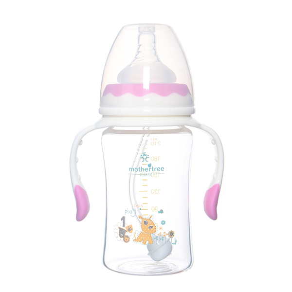 媽咪樹寬口高硼硅玻璃奶瓶210ml