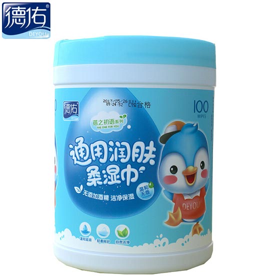 德佑潤(rùn)膚柔一次性寶寶濕巾100抽