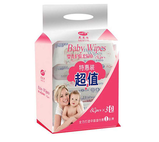 美芙特嬰兒護膚柔濕巾3連包