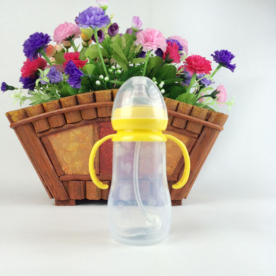 貝優(yōu)樂(lè)240ML硅膠奶瓶黃色