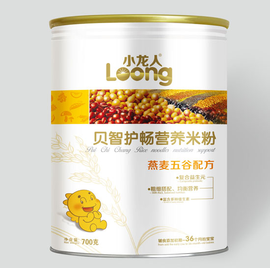 小龍人燕麥五谷貝智護暢營養(yǎng)米粉聽裝