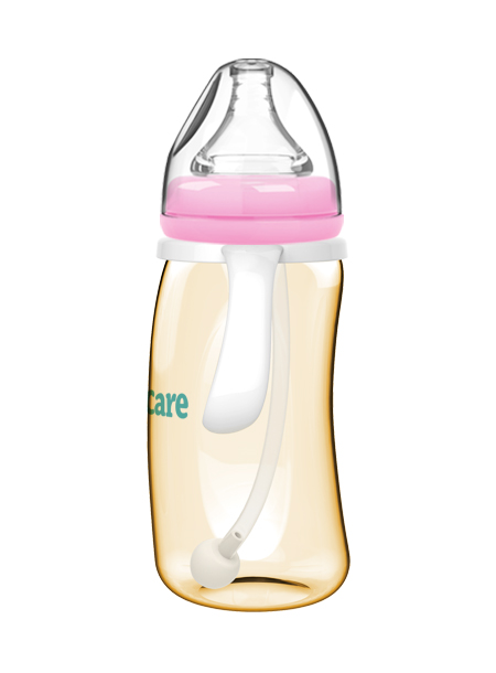 伊斯卡爾260mlPPSU企鵝自動哺乳瓶(紅)