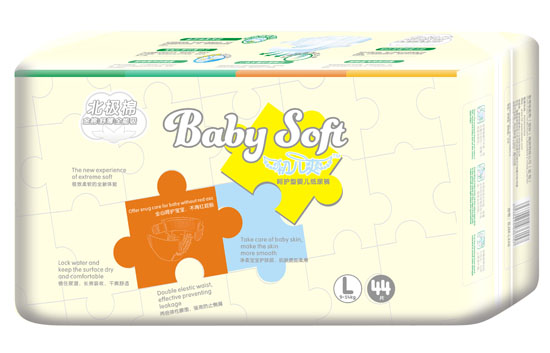 初兒爽北極棉呵護型嬰兒紙尿褲L碼44片