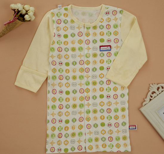 金色小魚(yú)純棉素色單面數(shù)字長(zhǎng)袍