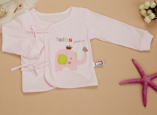 金色小魚(yú)純棉素色單面大象束口半背合同衫