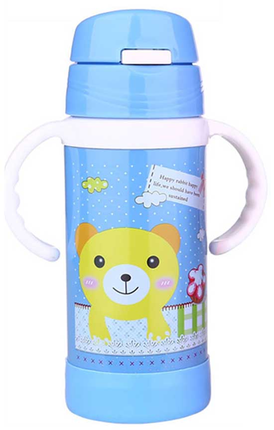 貝嬰保溫水壺藍色