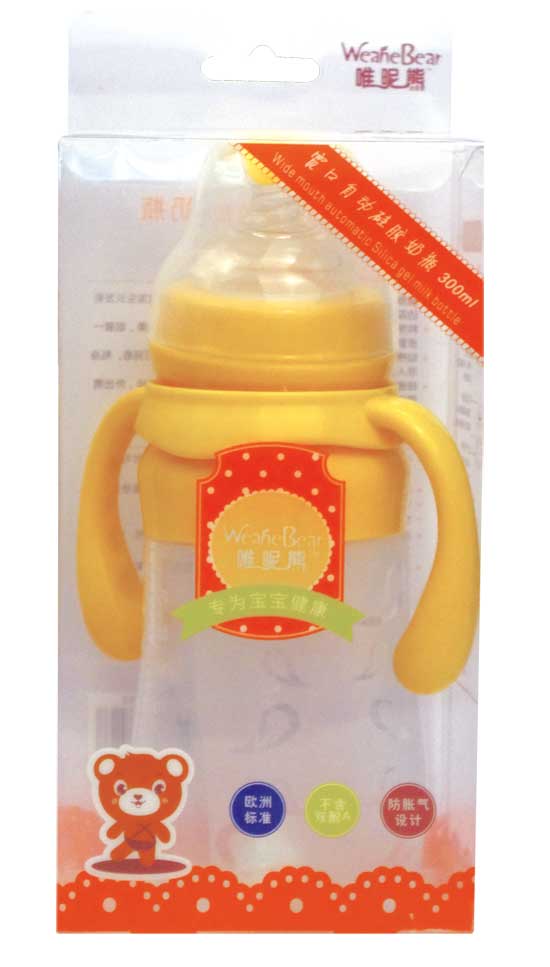 唯昵熊寬口自動(dòng)硅膠300ml奶瓶
