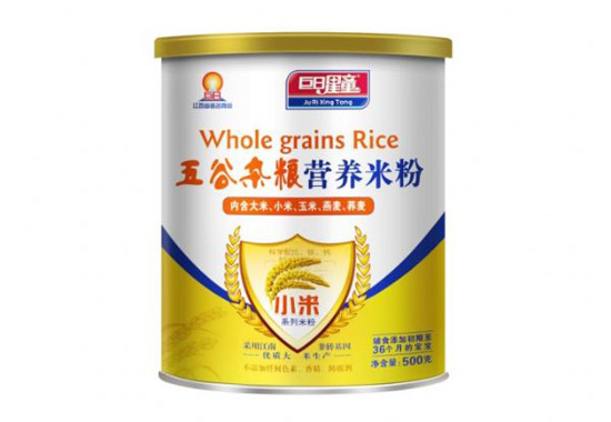 巨日星童小米型五谷雜糧營(yíng)養(yǎng)米粉(聽裝)