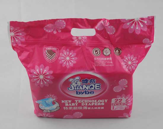 健奇特柔超級薄yinge紙尿褲L碼22片正面