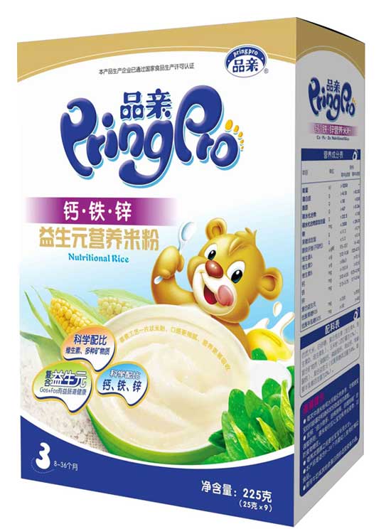 品親益生元鈣鐵鋅營養(yǎng)米粉