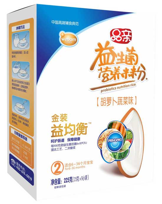 品親金裝益菌衡淮山核桃味營養(yǎng)米粉