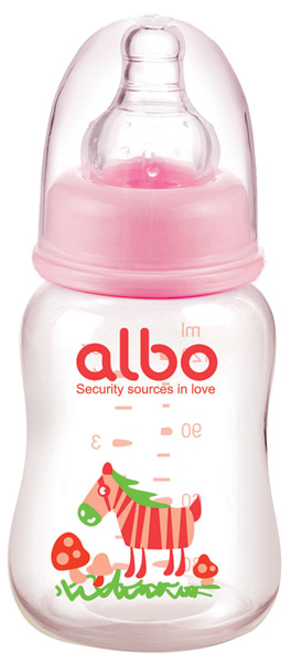 愛樂寶120ml標(biāo)口PP初生奶瓶紅