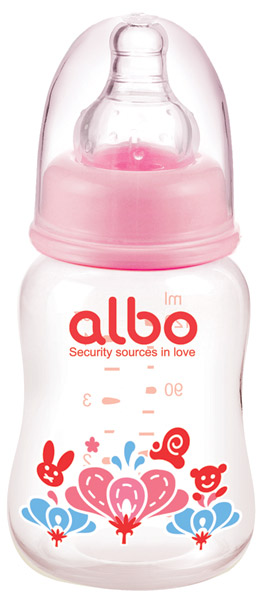 愛樂寶120ml標口PP初生奶瓶紅花