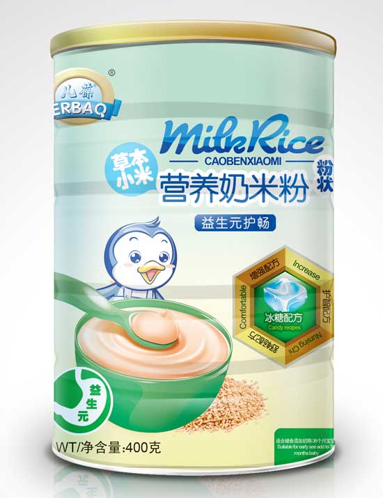 兒葆益生元護暢草本小米營養(yǎng)奶米粉
