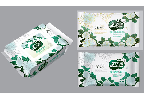 嬌潤潔膚柔10片印象花濕巾