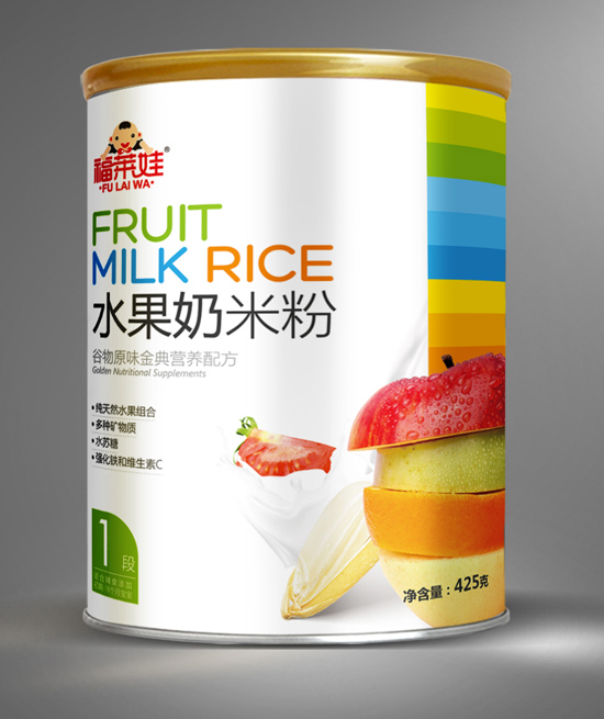 福萊娃谷物原味水果奶米粉聽(tīng)裝